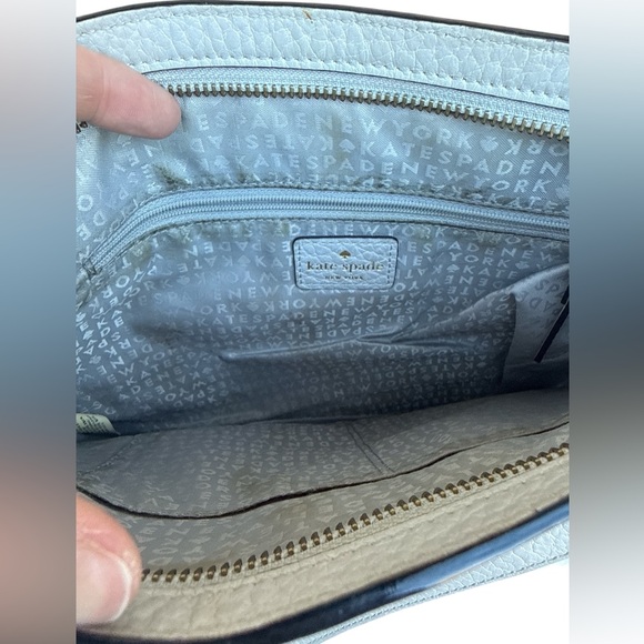 Kate Spade grey/silver pebble leather crossbody with adjustable strap - Picture 6 of 16